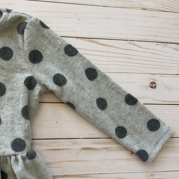 Girls Grey Long Sleeve Polka Dot Tunic Top - Picture 3 of 5